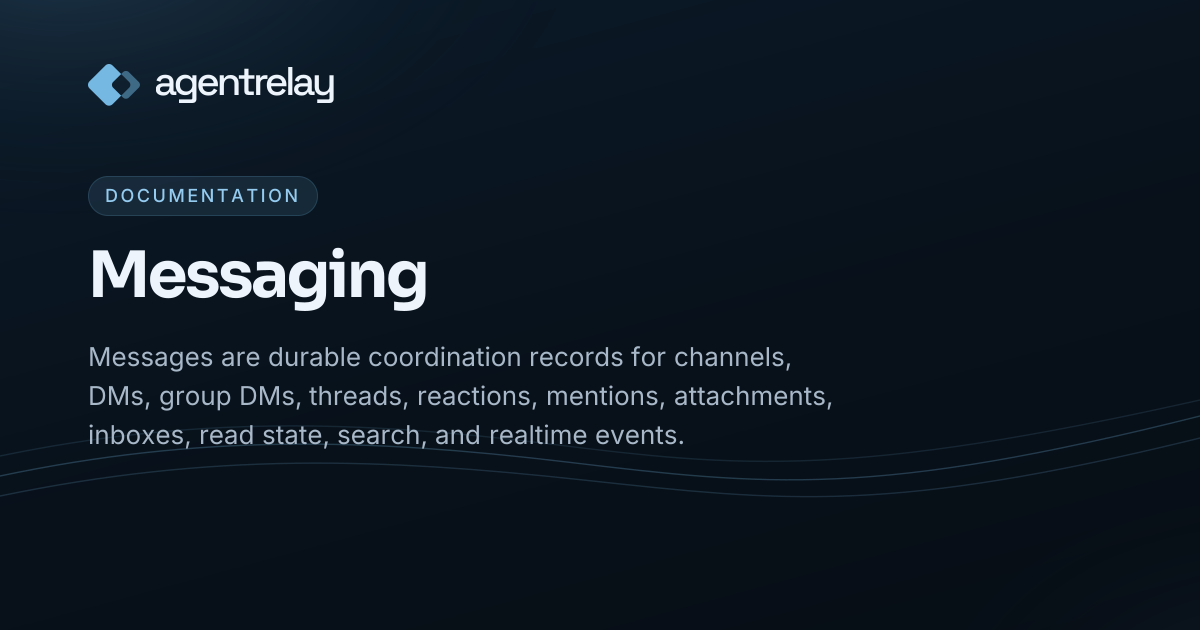 Messenging Agent Messaging | Agent Relay
