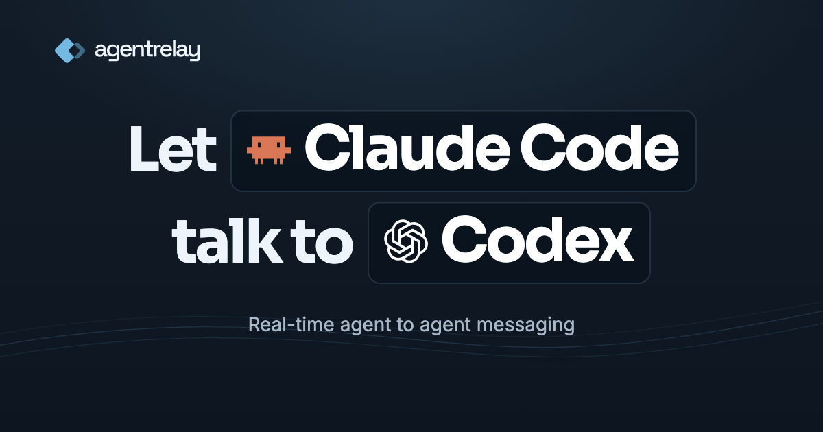 Agent Relay — Your agents should talk to each other, just not through you. Connect your agents and…